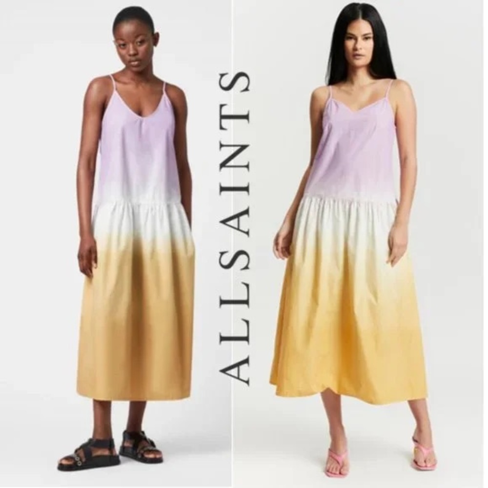 Allsaints Rumpled Cotton Ombré Maxi